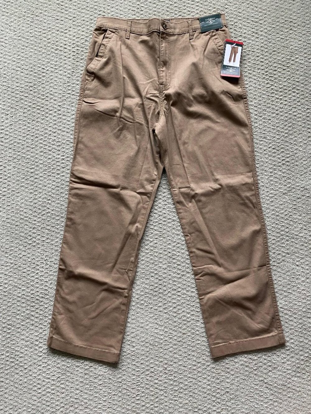 NWT Women's G.H.Bass & Co. Cottonrich Stretch Chino Ankle Pant, Brown, Size 8
